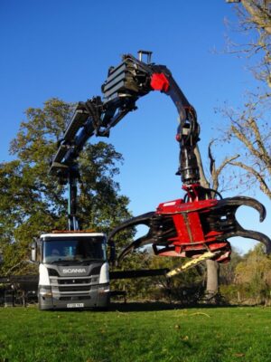 Grapple Saw Truck Blue Sky Tree Care 2